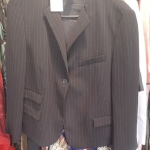 Calvin Klein Black Pinstripe Sport Coat